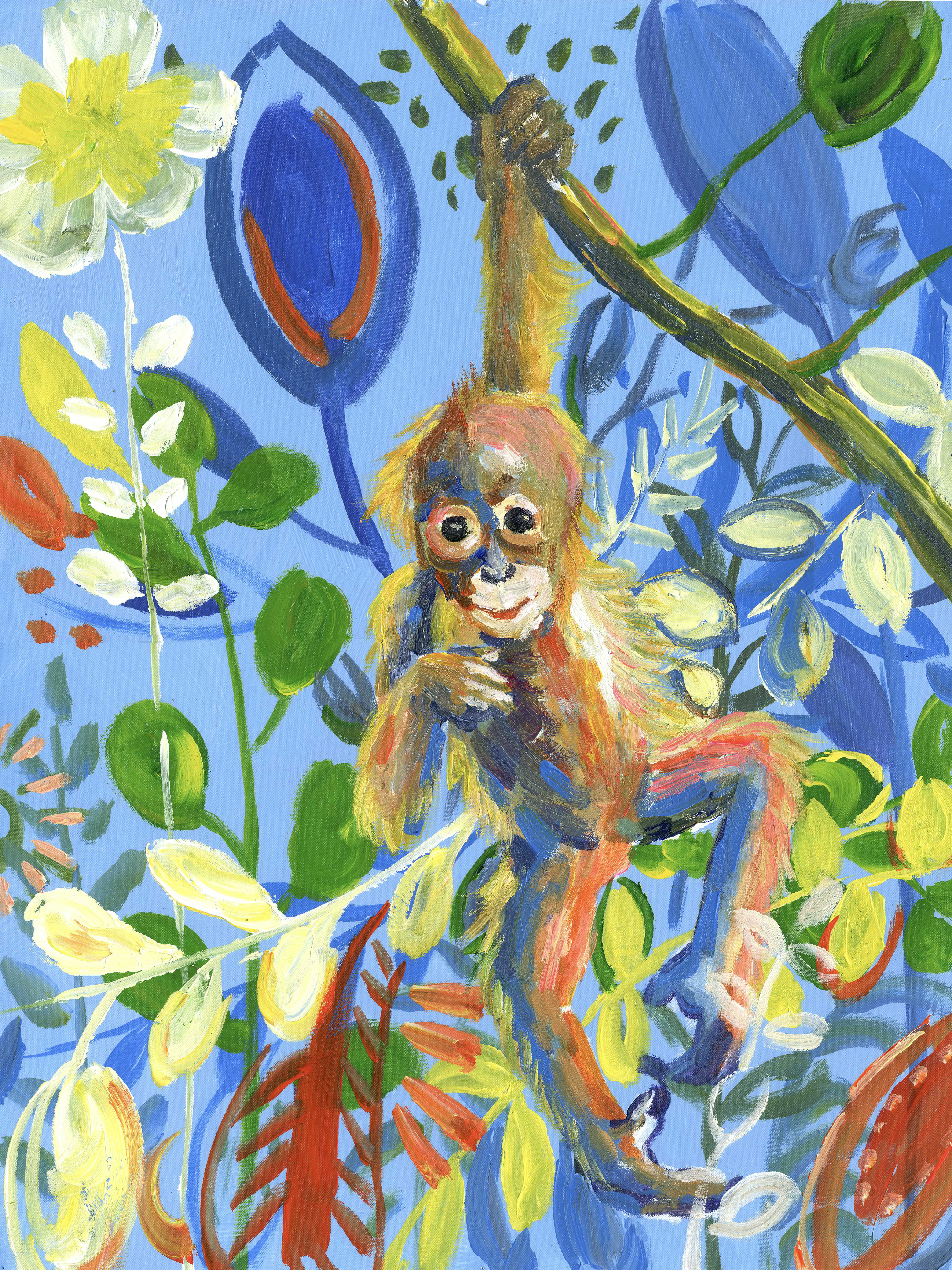 Bungalow Rose The Monkey Hand Painted - Wayfair Canada