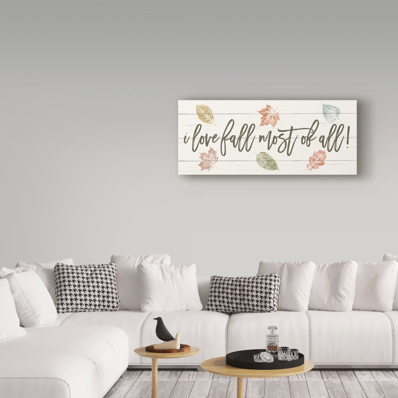 « harvest sentiments sign i », art textuel sur toile tendue, H 20 po x l 47 po x P 2 po