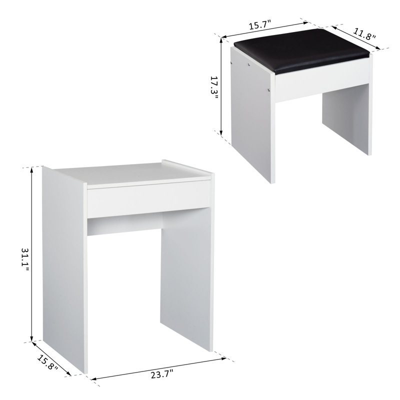 Ensemble coiffeuse avec miroir Westerfield