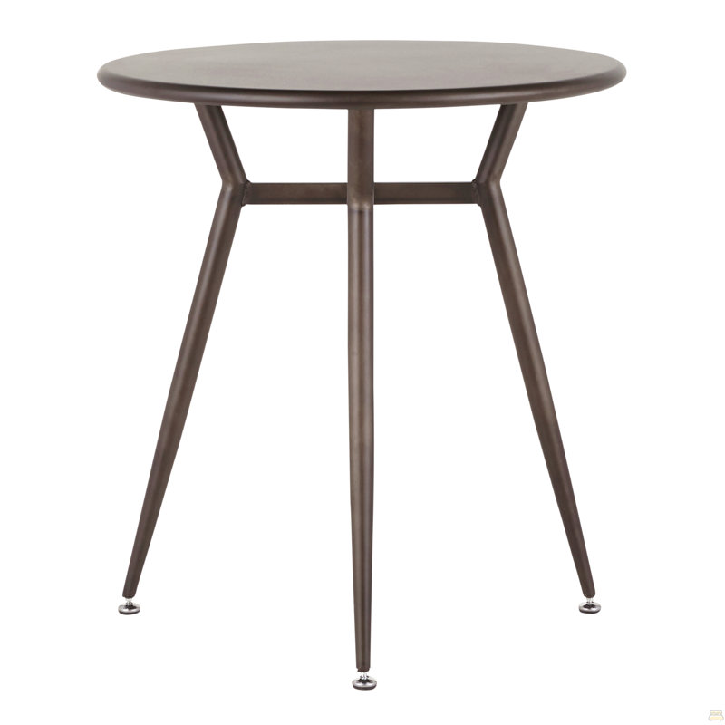Round Dinette Table In Antique Metal