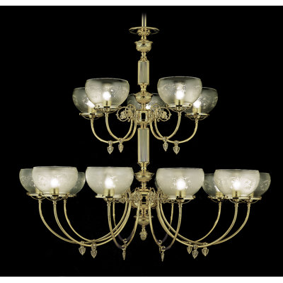 Lustre classique/traditionnel 15 lumières ombré Volney