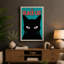 The Black Cat Retro - Wrapped Canvas-2133066817-2133067709