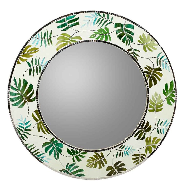 Bay Isle Home Jesper Wood Round Wall Mirror | Wayfair.co.uk