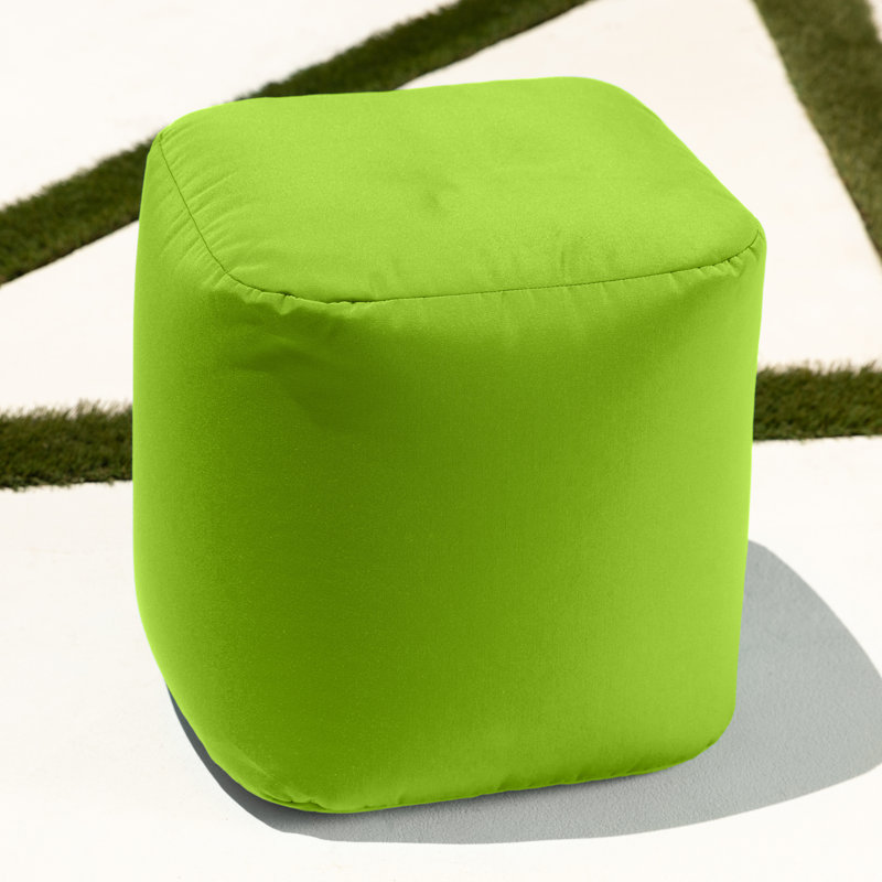 Repose-pieds pour terrasse Damato Luckie, Acrylique vert lime