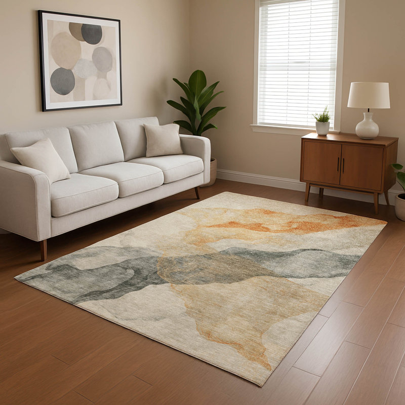 Premium Machine Washable Jacquez AMF1793 Modern Rug, Rectangle 5' x 7'6"