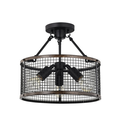 Plafonnier semi-encastré 3 lumières 13,8 po