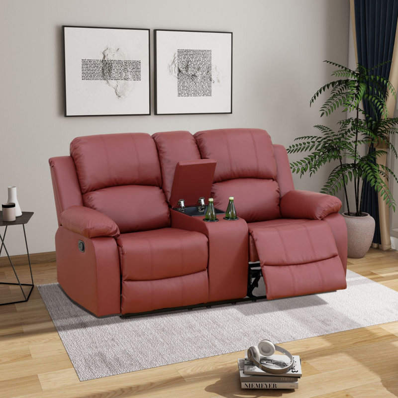 Causeuse inclinable Ginger, Rouge