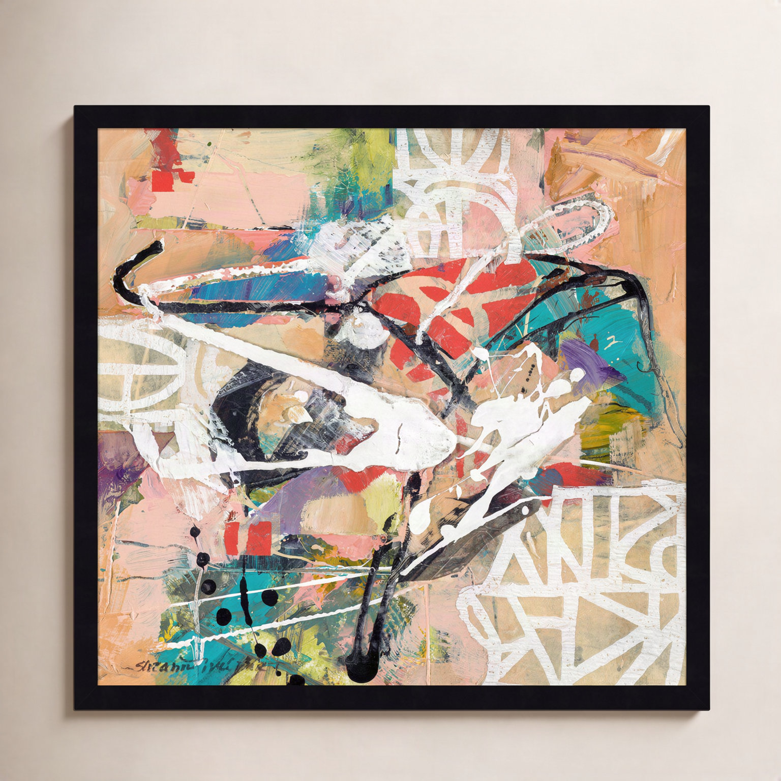 Sutter "Talk 2 Me" Print by Suzanne McCourt, 21" H x 21" W, Black