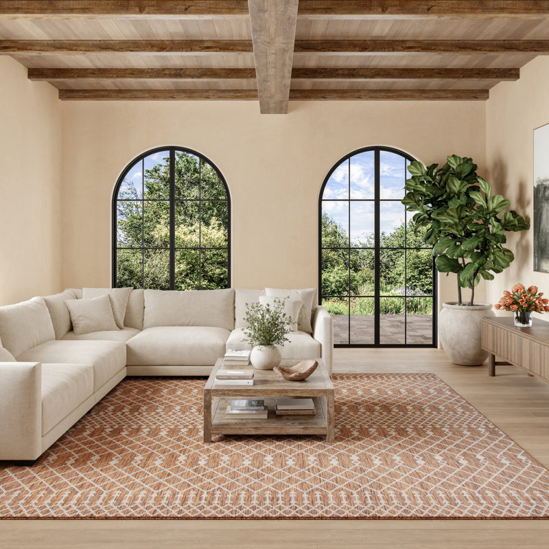  Tapis moderne en jute carré 12 pi x Positano, Jute, Square 12'