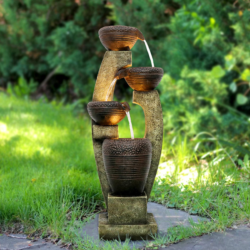 Fontaine en résine avec lumière Consiglio
