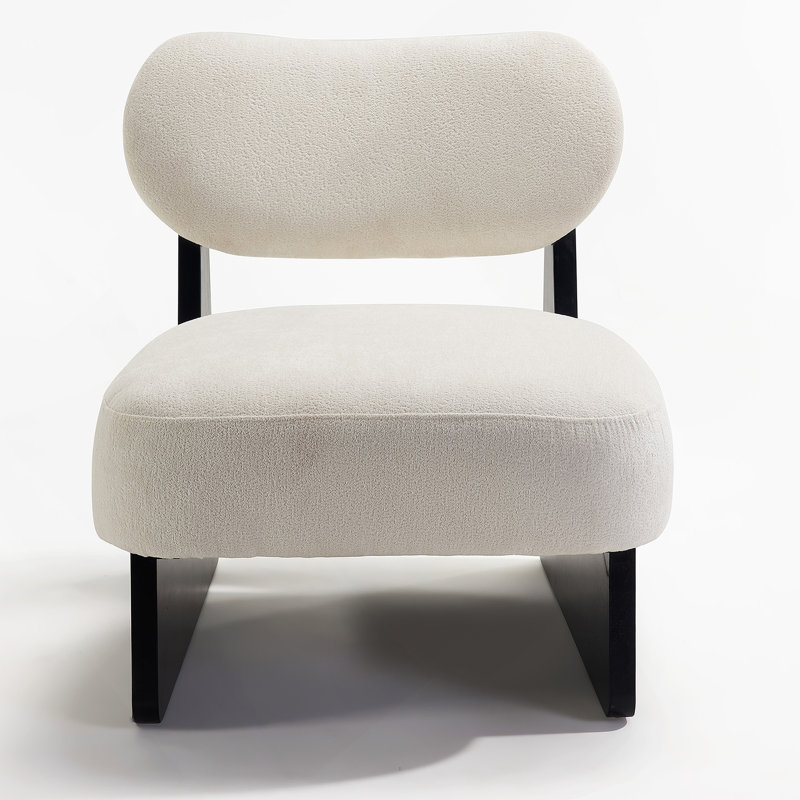 Chaise d'appoint élégante avec coussin éponge haute densité et pieds robustes, idéale pour les salons modernes, les chambres à coucher ou les bureaux