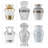 6-Piece Decorative Miniature Keepsake Memorial Urns