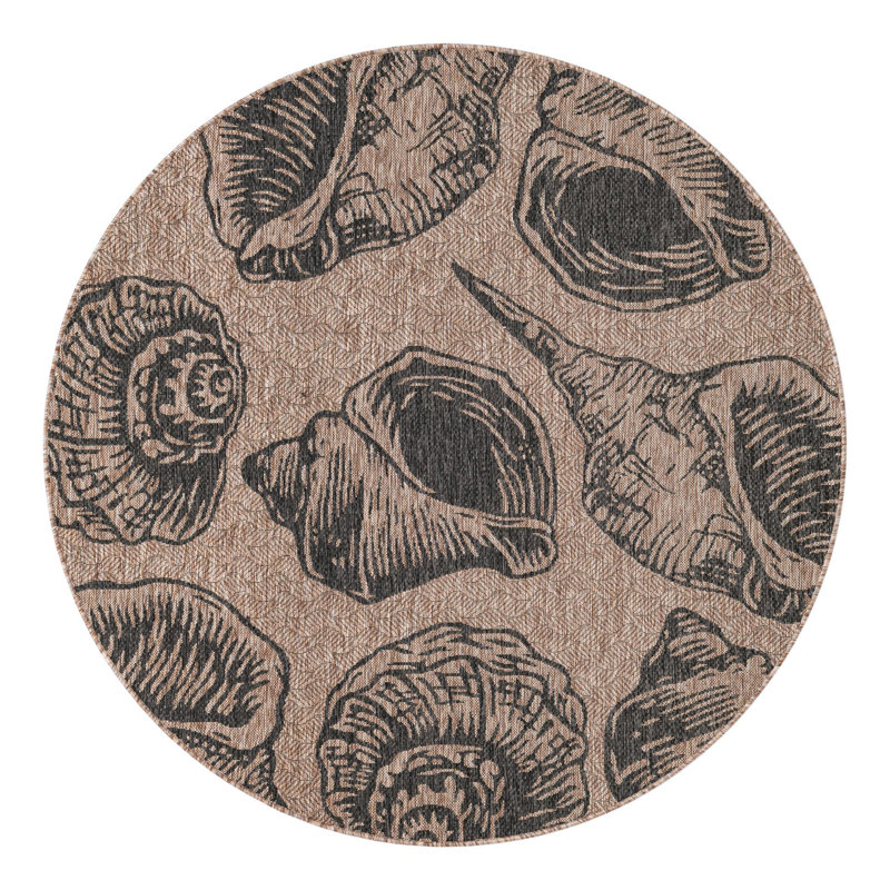 Angelys Indoor/Outdoor Area Rug, Round 6'1"