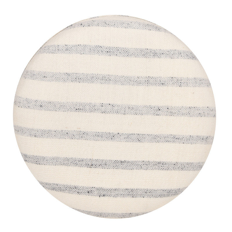 Honey-Belle Solid Wood Accent Stool, White/Gray