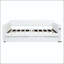 Grand lit plateforme tapissier avec USB et tiroirs de rangement-131640486