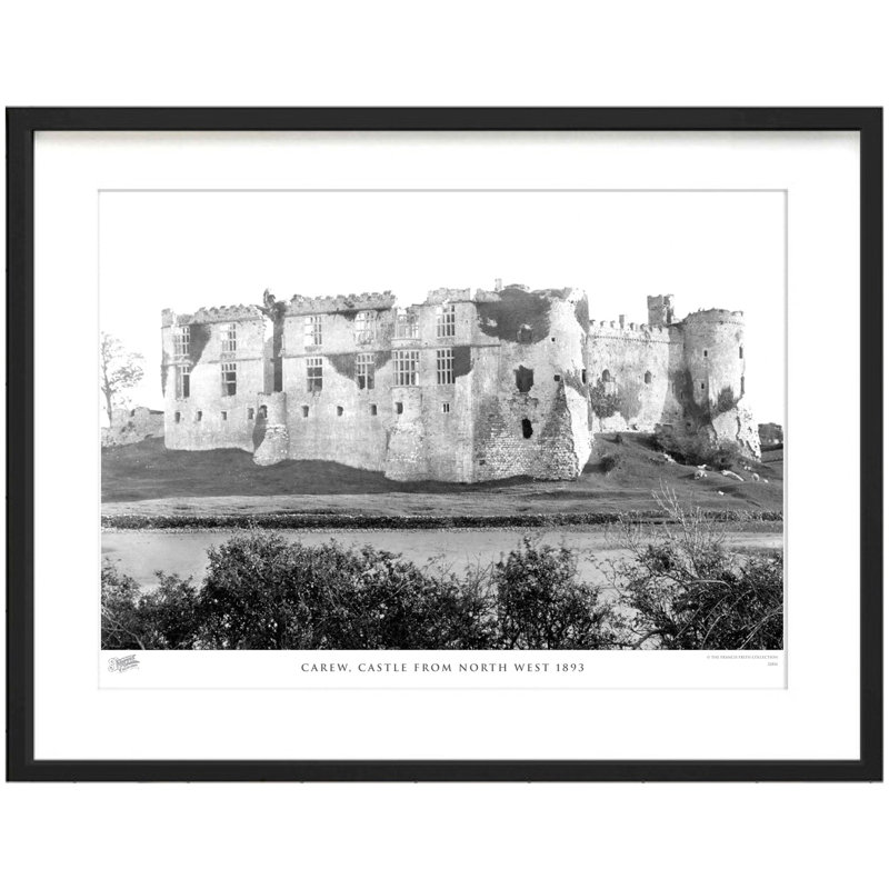 Carew, Castle From North West 1893 by Francis Frith - Single Picture Frame Print, 40cm H x 50cm W x 2.3cm D