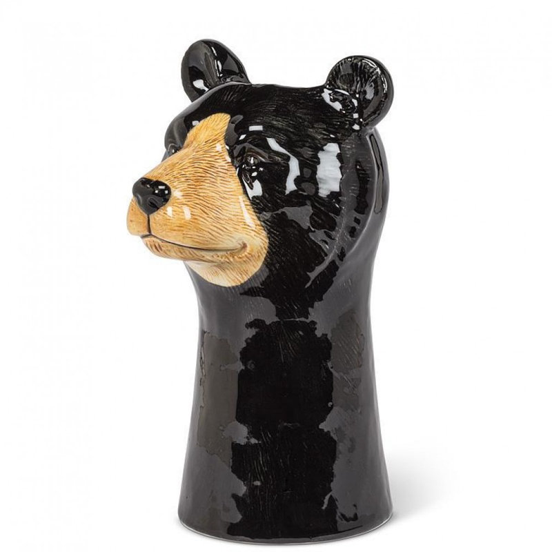 Vase tête d'ours noir
