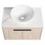 Meuble-lavabo mural 30 po avec lavabo en céramique, armoire en chêne blanc, porte à fermeture douce et poignées en métal