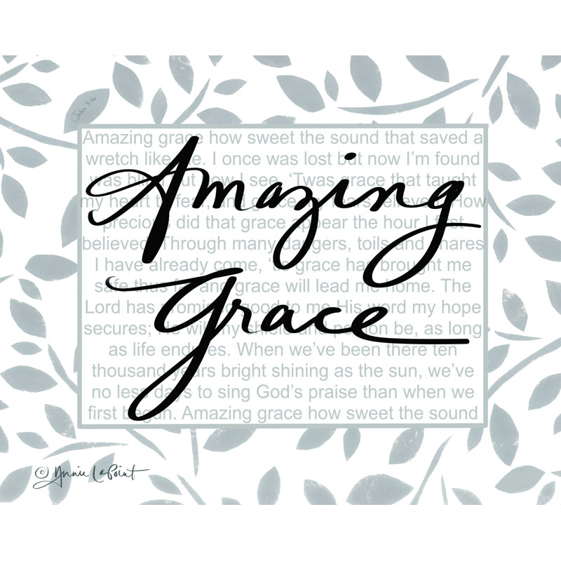 Handshoe " Amazing Grace ", 8" H x 12" W  