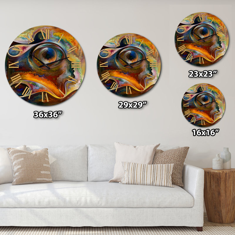 Inner Reality, peinture de paysage d'horloge murale moderne, Moyen