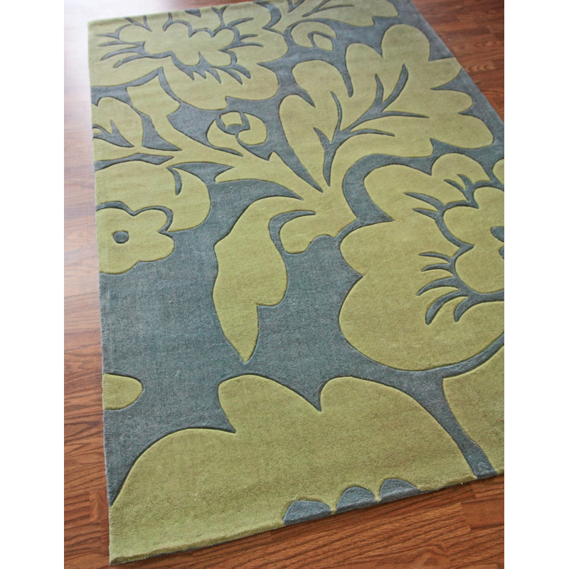 Tapis bleu / jaune Grussing Chelsea, 7 pi 6 po x 9 pi 6 po