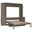 Lit escamotable Queen gain de place avec rangement, en bois MDF, de style moderne, pour bureau à domicile-260673863