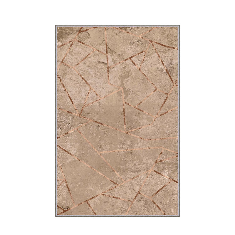 Tapis tissé élégant, 31,5 po x 47,2 po | 100% polyester, hauteur des poils: 0,04 po, hauteur totale: 0,31 po | Antibactérien, feutre en PVC antidérapant | Lavable à la machine, parfait pour le salon et la chambre à coucher