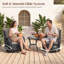 Ensemble de chaises de patio de luxe - Ensemble de 2 chaises de patio en osier toutes saisons et chaise berçante pivotante à dossier haut pour terrasse et osier gris près de la piscine-92686709-92686711