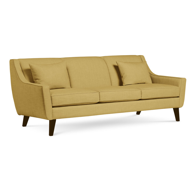 Gros Upholstered 85'' Sofa, Vibe Zest Chenille