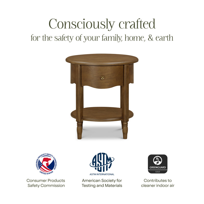 Liberty Assembled Nightstand, Natural Walnut