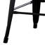 Ensemble de 4 tabourets de bar en métal avec dossier, tabouret de bar de cuisine