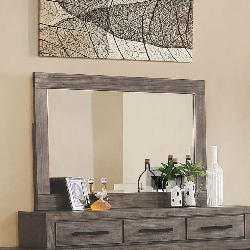 Channelle Wood Flat Wall Mirror