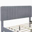 Ensemble de chambre avec lit plateforme 4 pièces avec tables de chevet et banc Amdi-88097126-88097125