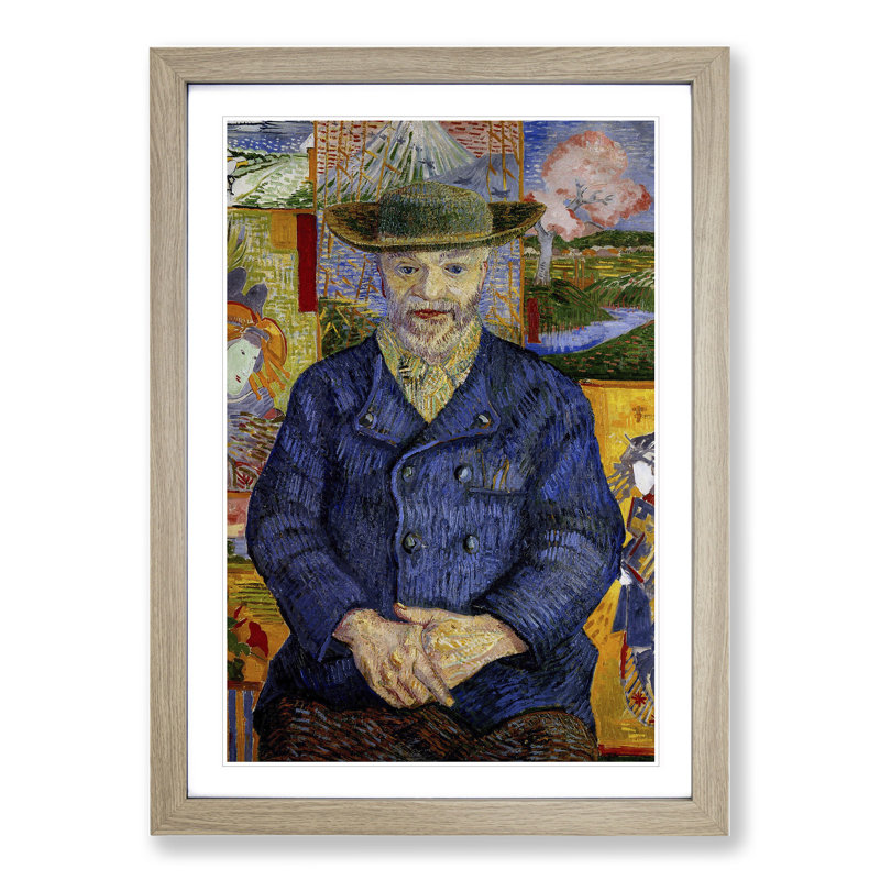 Portrait of Pecre Tanguy by Vincent Van Gogh - Framed Print, 48cm H x 36cm W x 2cm D, Oak Framed