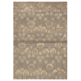 Hand Knotted Silk Area Rug in Pewter