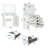 White Color Adjustable Dressing Table With 5 Drawers