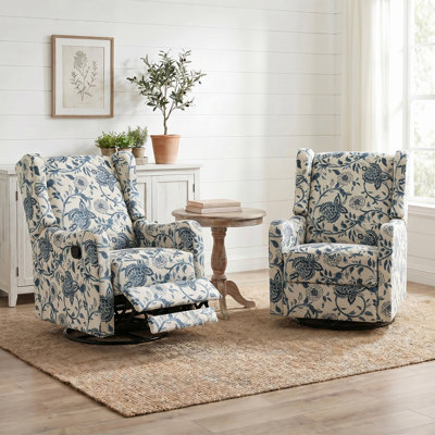 Antonanzas Floral Manual Swivel Rocker Recliner