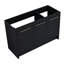 Meuble-lavabo autoportant de 48 po en châtaignier noir élégant avec porte et options de rangement abondantes pour les salles de bain