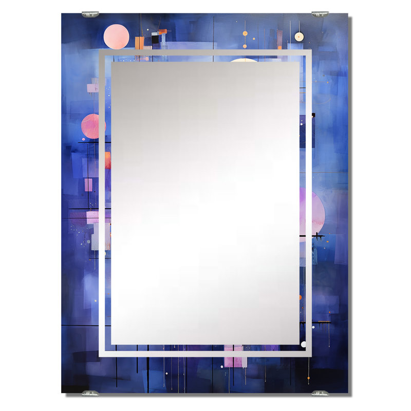 Dorthe - Miroir mural géométrique abstrait MIR137499, 32 po x 24 po