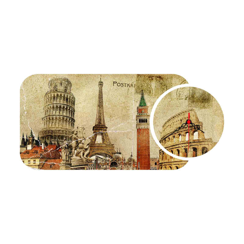 Ensemble de 2 horloges murales décoratives Chic, design moderne, 26,8 x 12,6 pouces | Fabrication 100% bois aggloméré, épaisseur: 0,1 pouce | Parfait pour le salon, le bureau ou la chambre à coucher, les garde-temps élégants et fonctionnels
