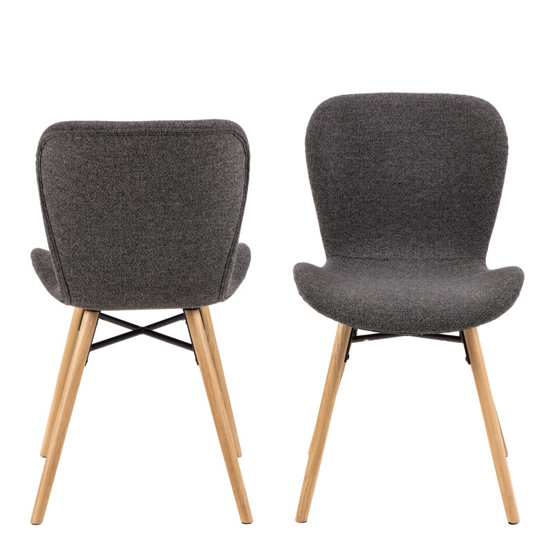 Humberto 82.5cm H Upholstered Side Chair, Grey Fabric