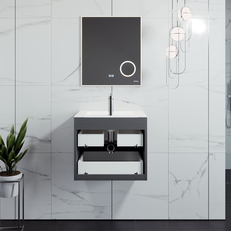 Marina 25" Wall-Mounted Single Bathroom Vanity Set
