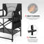 Chaise de réalisateur 22 "avec cadre en fer noir et table d'appoint