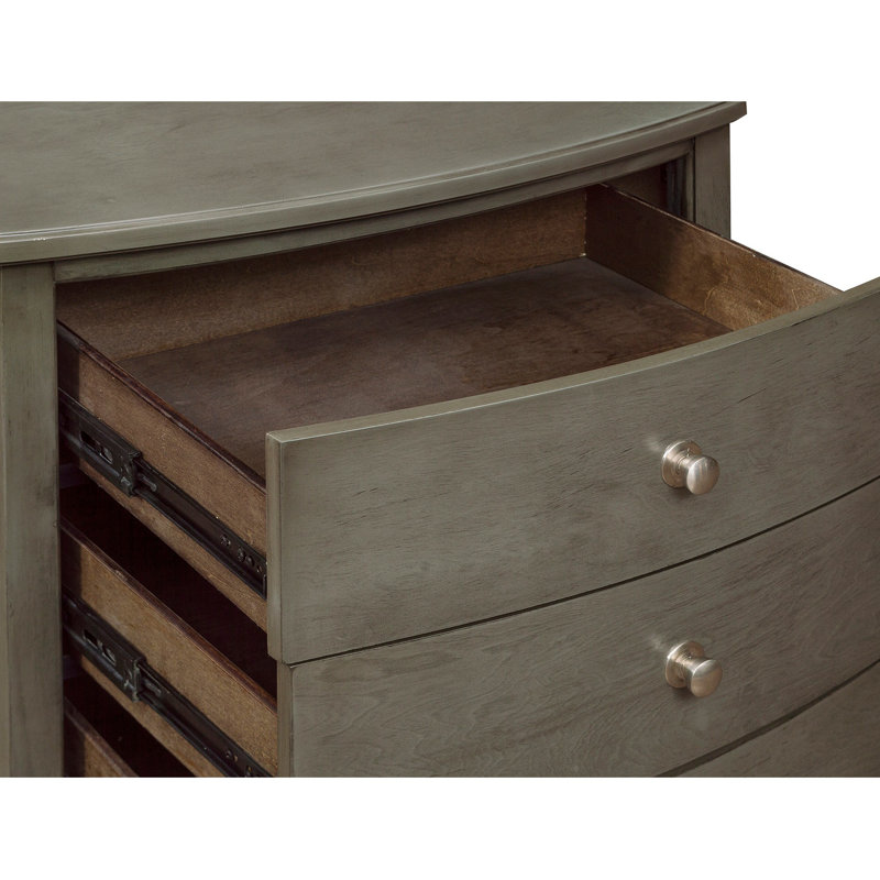 Table de chevet 3 tiroirs, Gris