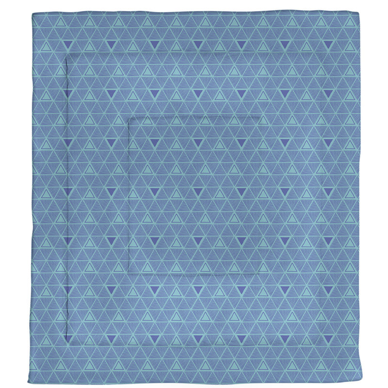 Édredon en microfibre réversible Patricia Geoffrey, Édredon simple, Sarcelle / Bleu