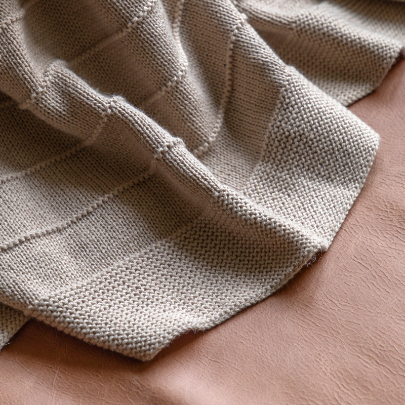 Florence Knit Throw Taupe 1300x1700mm, Taupe