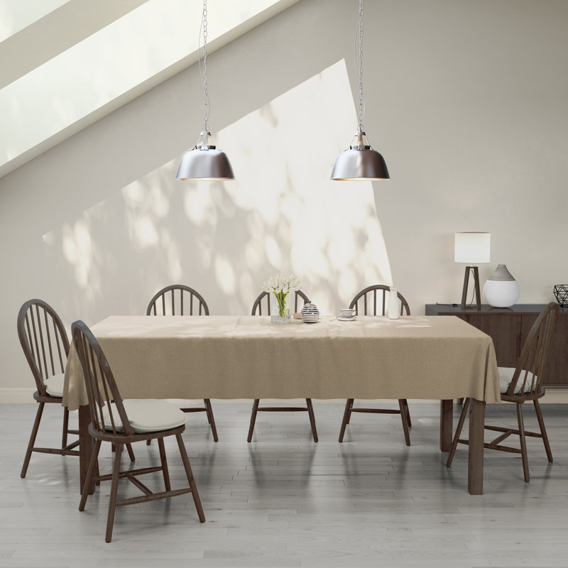 Nappe ronde en polyester Vallejos, 60 po, carré, Lin
