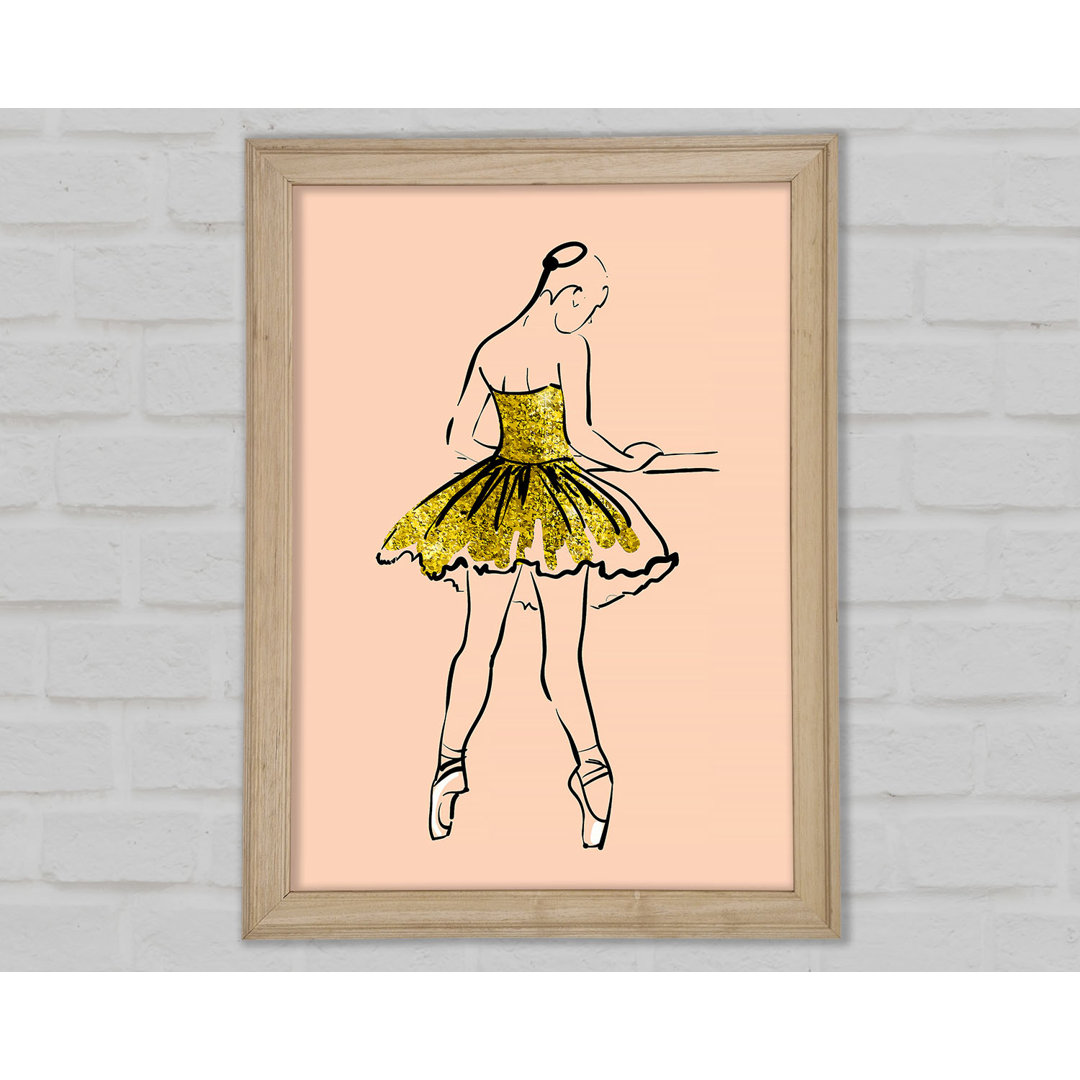 Brauner Ballerina 2 Gerahmter Druck