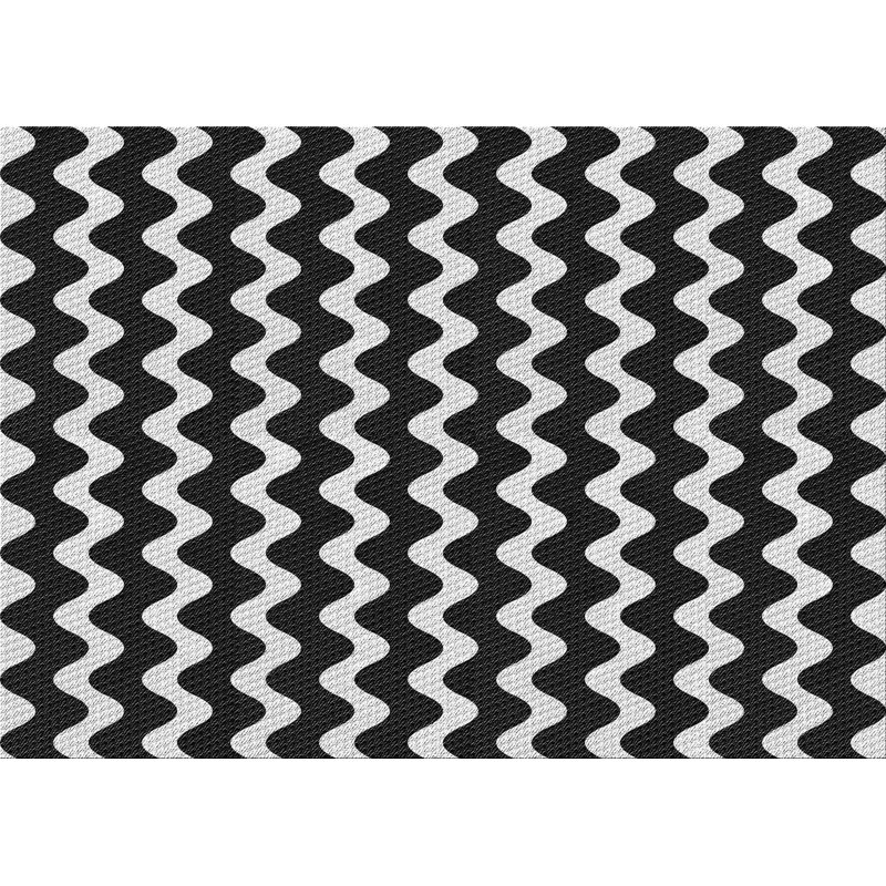 Tapis gris tissé à la machine, Rectangle 5 pi x 8 pi