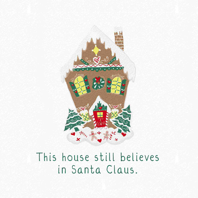 Gingerbread House Believe, H 30 po x l 30 po